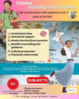 French , English and Literature classes