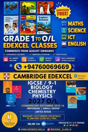 FROM GRADE 1 TO O/L — BUILD STRONG FOUNDATIONS, AIM HIGH & ACHIEVE MORE! 🚀 Cambridge & Edexcel Classes
