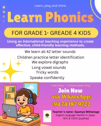 Fun phonics for kids, guided by an internationally experienced teacher.