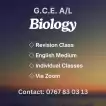 G. C. E. A/L Biology English Medium (Revision)
