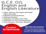 G.C.E. O/L English and English Literature
