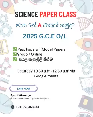G.C.E O/L PAPER CLASS