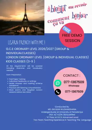 G.C.E Ordinary Level French 2026/2027/2028