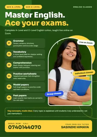 GCE A-Level or O-Level English