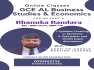 GCE AL Business Studies/ Economics