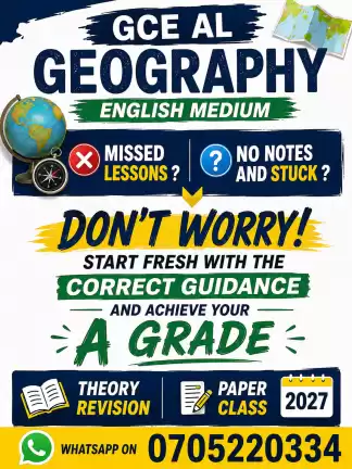 GCE AL Geography English Medium