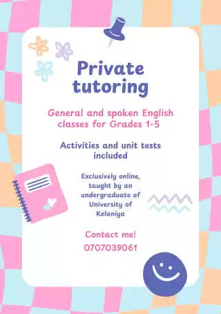 General and spoken English classes for grades 1-5