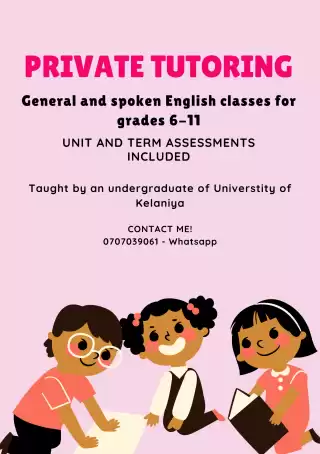 General and spoken English classes for grades 6-11