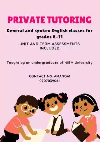 General and spoken English classes for grades 6-11