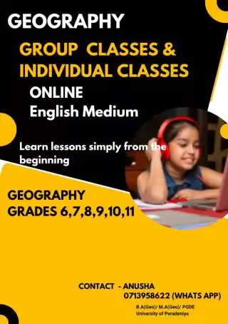 Geography and civic education English Medium Online Group and individual class