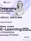 Geography classes Tamil medium G.C.E A/L 2025 & 2026