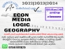 GEOGRAPHY/ LOGIC/ MEDIA/ECON - ADVANCED LEVEL