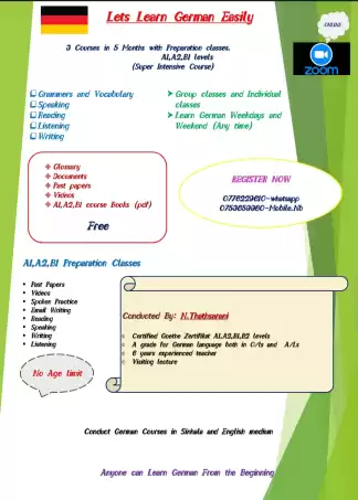 German A1,A2,B1,B2 levels and A1,A2,B1,B2 exam preparation classes,O/Ls,A/Ls