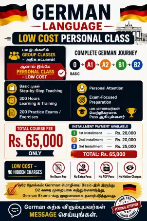 GERMAN class online Tamil medium