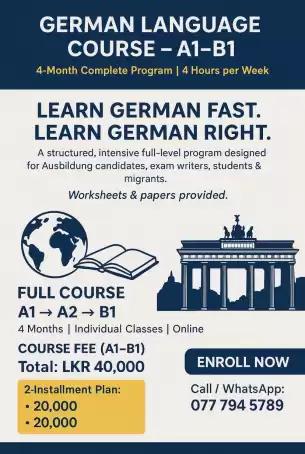 German Course A1 to B1