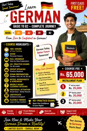 German Language Course – Basic to B2