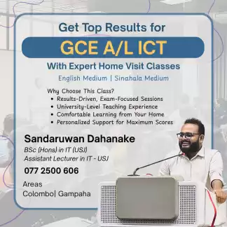 Get Top Results for GCE A/L ICT – From a University Lecturer to Your Home!