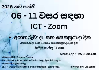 Grade 06 - 11 ICT Zoom Classes