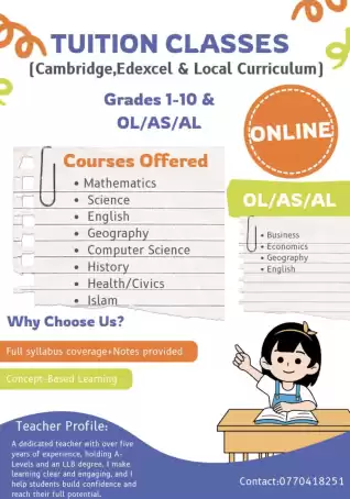 Grade 1-10 Local, Edexcel & Cambridge Syllabus 🌐 ONLINE CLASSES