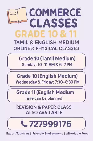 Grade 10&11 Commerce Classes Online and Physical