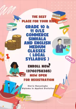 Grade 10 and 11 O/Ls Commerce Sinhala and English medium classes( Local syllabus)