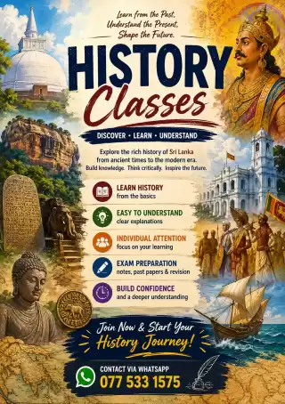 GRADE 10 HISTORY CLASSES (National Syllabus – English Medium)