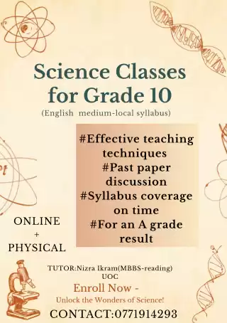 Grade 10 science English medium