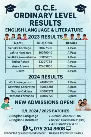Grade 11 O/L English Class