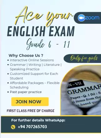Grade 6-11 English & A/L General English class