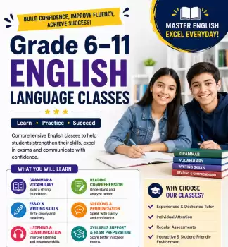 Grade 6–11 English Language Classes – Build Confidence, Improve Fluency, Achieve Success