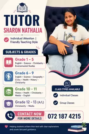 Grade 6 - 11 English Medium Classes