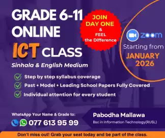 Grade 6-11 ICT Classes (Sinhala & English Medium)