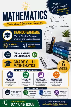 Grade 6 – 11 Mathematics (Sinhala and English Medium)