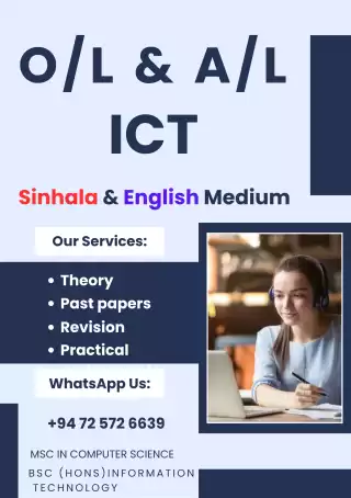 Grade 6 -11, O/L, A/L ICT(Sinhala & English Medium)