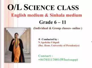 Grade 6 - 11 Science classes(English medium & Sinhala medium)