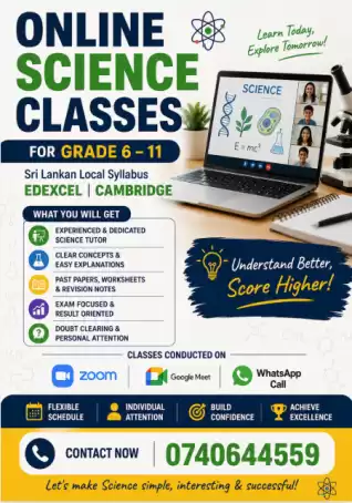 📚 Grade 6–11 Science Classes | Local, Cambridge & Edexcel
