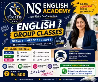Grade 6,7,8 English Online Classes (government syllabus )