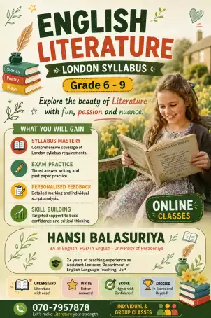 GRADE 6-9 -ENGLISH LITERATURE