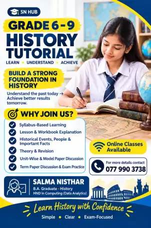 Grade 6–9 History Sri Lanka