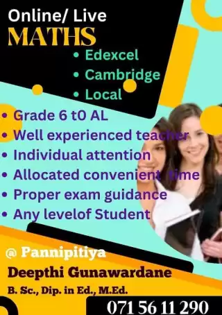 Grade 6 - AL Edexcel, Cambridge, Local Maths (Online/Live)