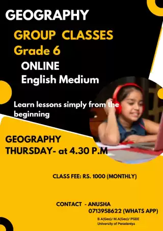 Grade 6 Geography English Medium Online Group class
