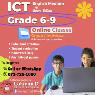 Grade 6, Grade 7, Grade 8, Grade 9 ICT (Online – Individual & Small Group Classes)