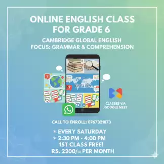 GRADE 6 ONLINE ENGLISH CLASSES