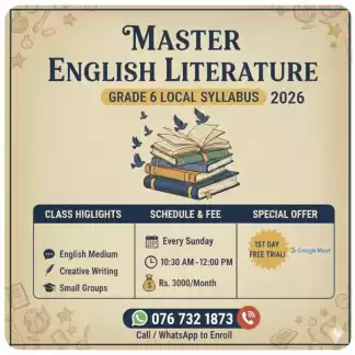 Grade 6 ONLINE ENGLISH LITERATURE CLASS ( Local syllabus )