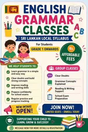 Grammar classes for grade 1 to 10