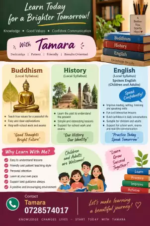 History,Buddhism, English/Spoken English Teacher