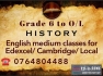 History English Medium Classes 