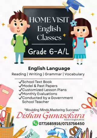 Home Visit English Classes Grade 6-A/L - By A Government School Teacher