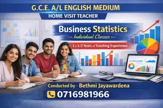 Home Visit Individual Classes for Business Statistics English Medium Students