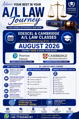 IAL (Edexcel) & AIEC (Cambridge) - AS and A2 Law Classes